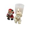 New Silicone Candle Moulds Handmade Crafts DIY Father Christmas Candle Shape Aromatherapy Soap Mould Cake Home Decoration