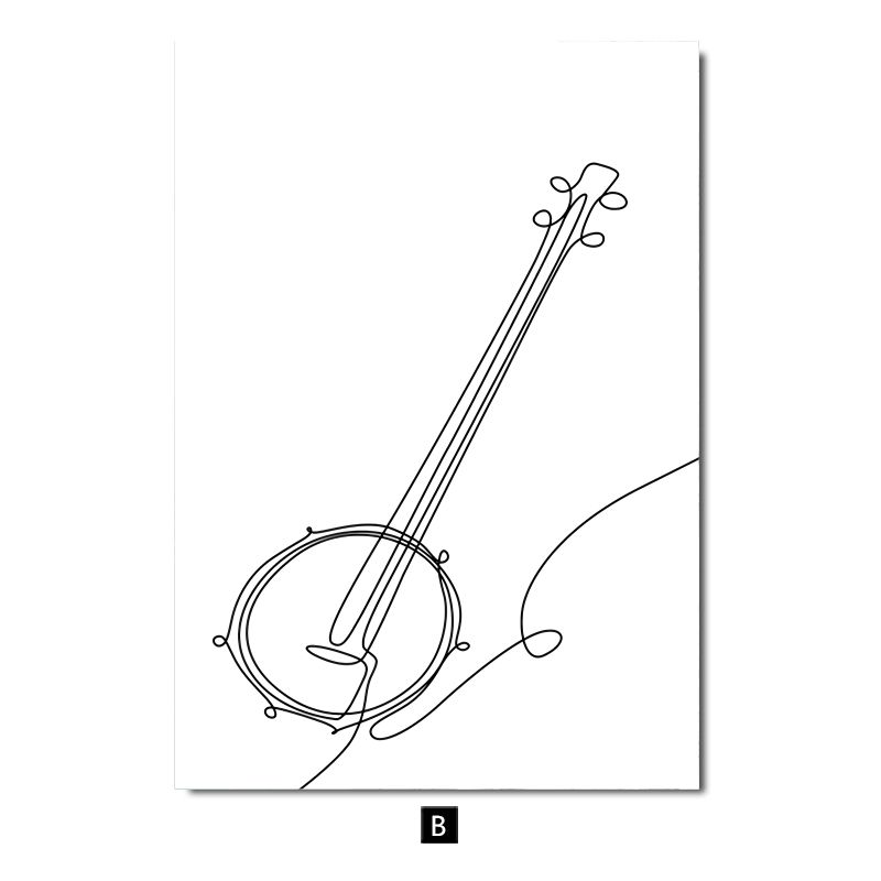 Современный минималистичный музыкальный инструмент, фортепиано, гитара, барабанная установка, музыкальный плакат, скандинавский настенный художественный постер для гостиной, спальни, домашний декор