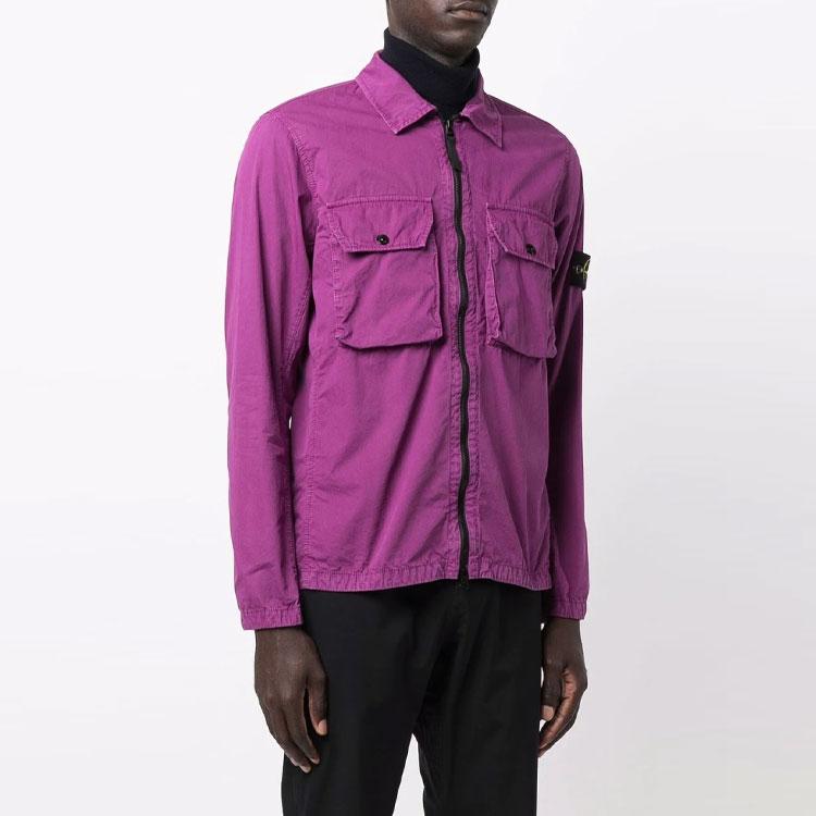 STONE ISLAND Рубашка мужская фиолетовая топы 7515113WN-V0145