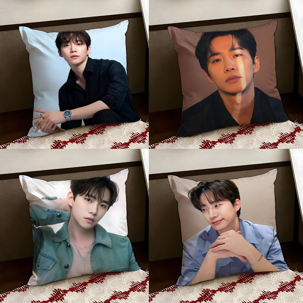 Kpop Lee JJunho Cushion Cover Reversible Soft Durable Pillow Cover Home Car MultiScene Use for Daily Comfort