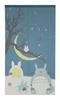 Narumikk Curtain Totoro Winter Sky and Crescent Moon 85 X 150cm Size 10-320