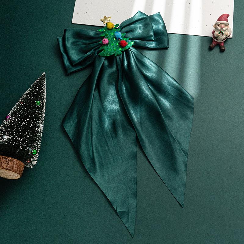 Рождественская большая заколка-бант для волос красная заколка ободок резинка для волос женская заколка для волос затылок черный аксессуар для волос