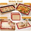 Lot de 2 tapis de cuisson en silicone réutilisables antiadhésifs pour four, fibre de verre, jusqu'à 230 °C
