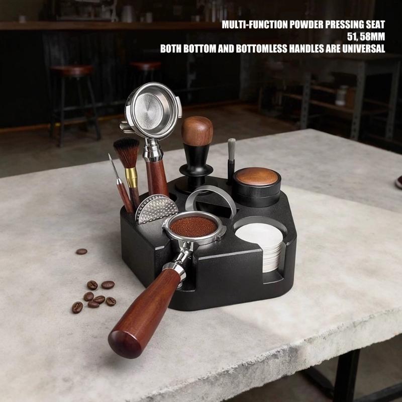 Компактный противоскользящий органайзер для кофейных принадлежностей Держатель для компактных кофейных аксессуаров для кофейни домашней кухни Легко чистить