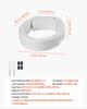 VEVOR Raised Toilet Seat, 136.1 kg Load Capacity, 88.9 mm Lift Height, Commode Elevated Toilet Seat Riser with Enlarged Opening for Seniors, Elderly