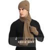 Autumn and Winter, Knitted Hat Set, Men's and Women's Winter Solid Color, Scarf and Hat Three-piece Set