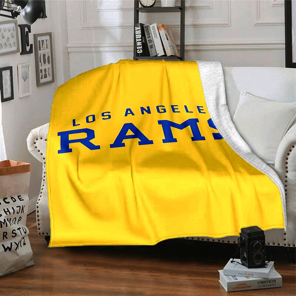 1pc Blanket - Los Angeles Rams logo Print Design,Lightweight Blanket for Sofa,Bed- Soft &Warm,Gift for All Seasons