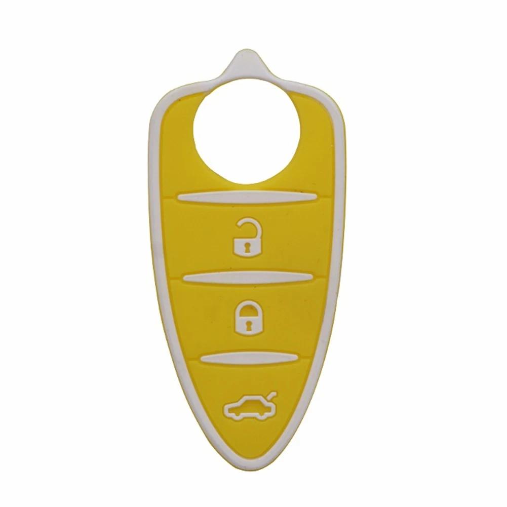 10 Colours 3 Buttons Car Remote Key Shell Key Pad Rubber for Alfa Romeo 156/159 /mito/giulietta/gt/4c Accessories for Girls