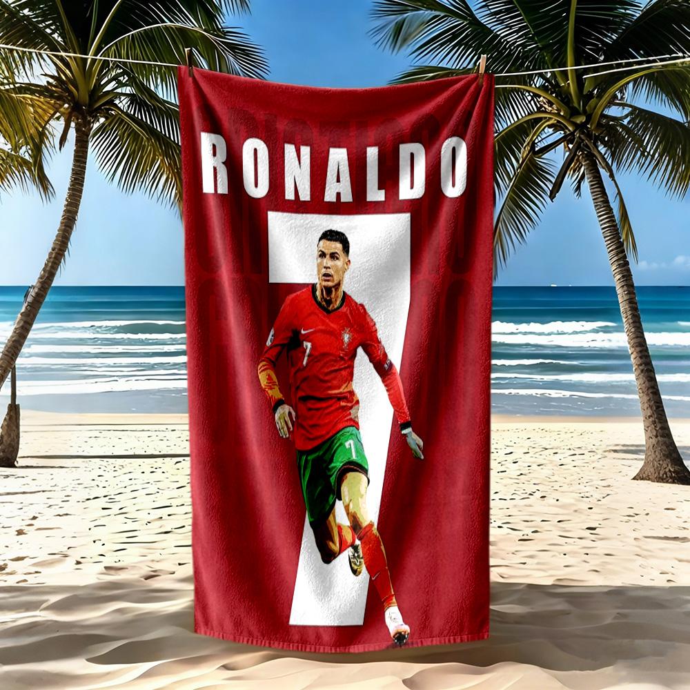 Cristiano Ronaldo Beach Towel Super Soft Absorbent Comfortable Lightweight Perfect For Traveling Yoga Camping And Swimming