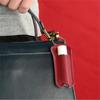 Women Portable Mini Lipstick Bag Keychain PU Leather Lip Gloss Bag Case For Travel