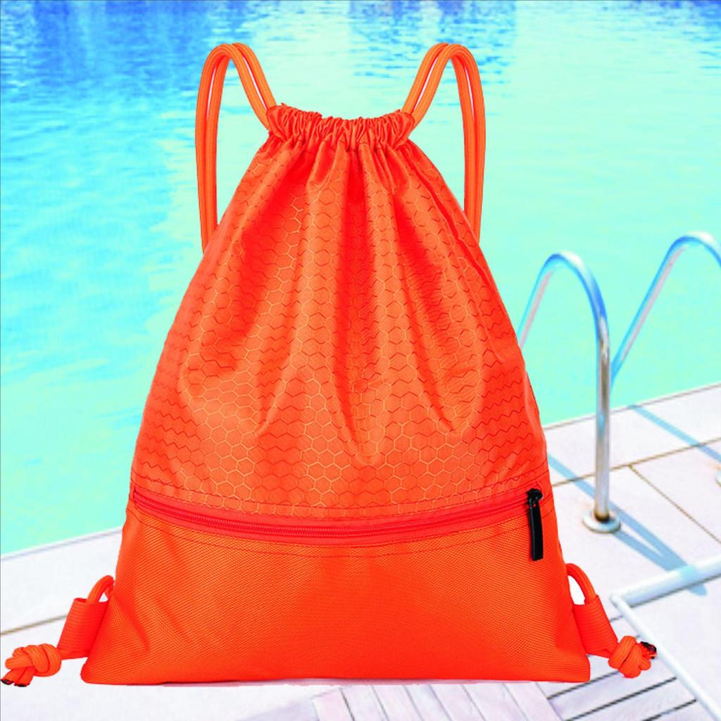 Waterproof Sports Drawstring Backpack for Fitness, Basketball, and Football Storage