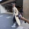 Женское двустороннее пальто из искусственного меха с подкладкой из натуральной овчины, длинное зимнее пальто, воротник-стойка