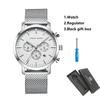 Hannah Martin 109Men Watch Black Stainless Steel Fashion Waterproof Sports Multifunctional Quartz Watch Relogio Masculino