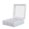 Wooden Tea Storage   with Clear Acrylic Top Window 9 Compartments Eco Friendly Tea Bag Holder Multi Functional Storage Box