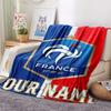 1PC Custom Name France Soccer Patterned Flannel Blanket Suitable For All Seasons for Home Decor Warmth and Comfort Gifts Holiday Present
