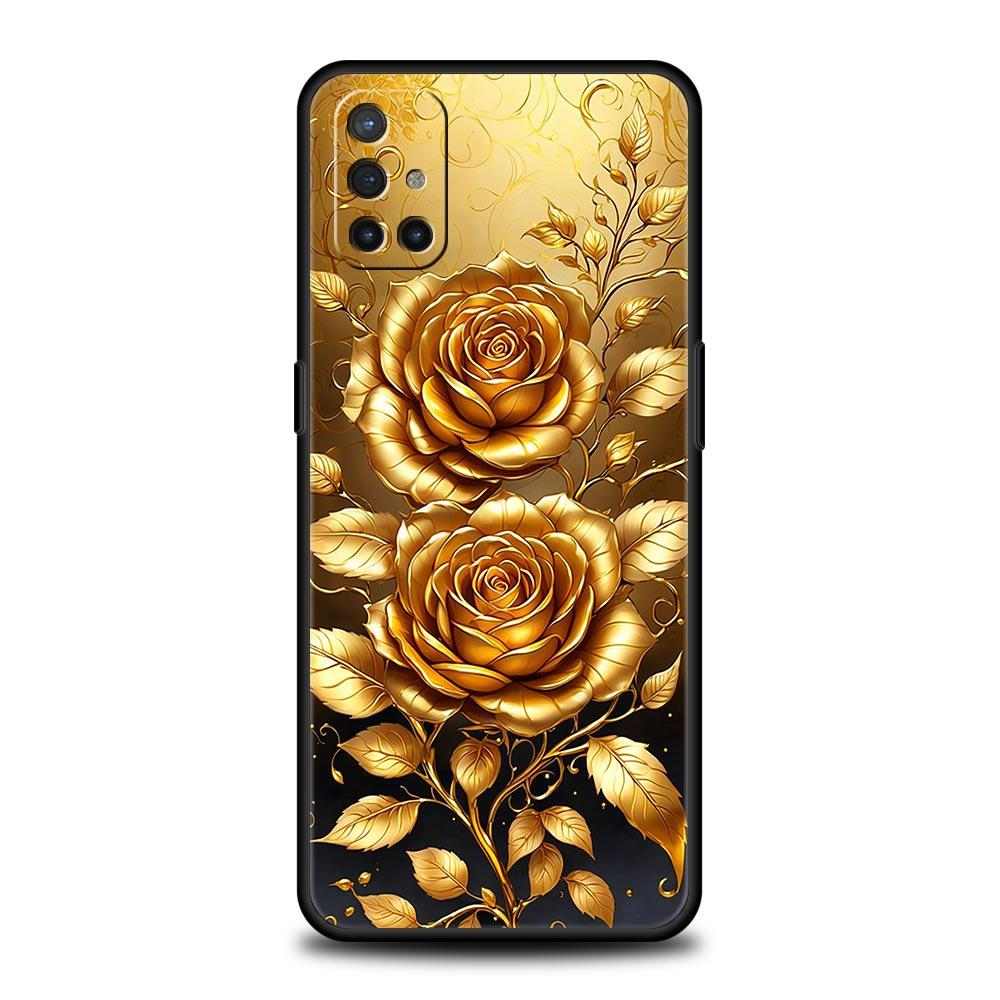 Чехол для телефона для Oneplus 13R 12R 10R 13 12 11 10T Nord N100 N10 Z N30 CE 3 2 2T Pro Lite 5G Мягкий ТПУ Чехол Золотой Розовый Сердце Любви