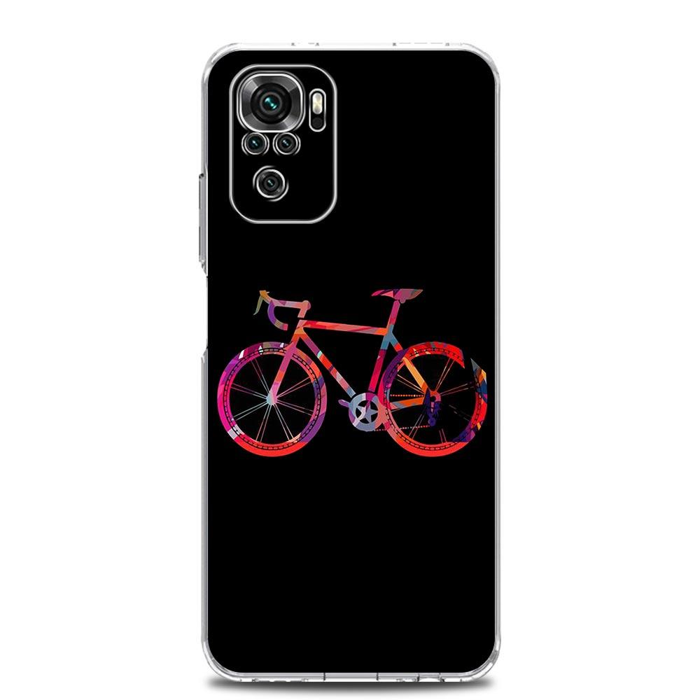 Чехол для телефона для Xiaomi Redmi Note 15 14 13 12 4G 10 11 Pro Plus 5G 14C 13C 12C 10C 7 Прозрачная крышка Горный велосипед Велоспорт искусство