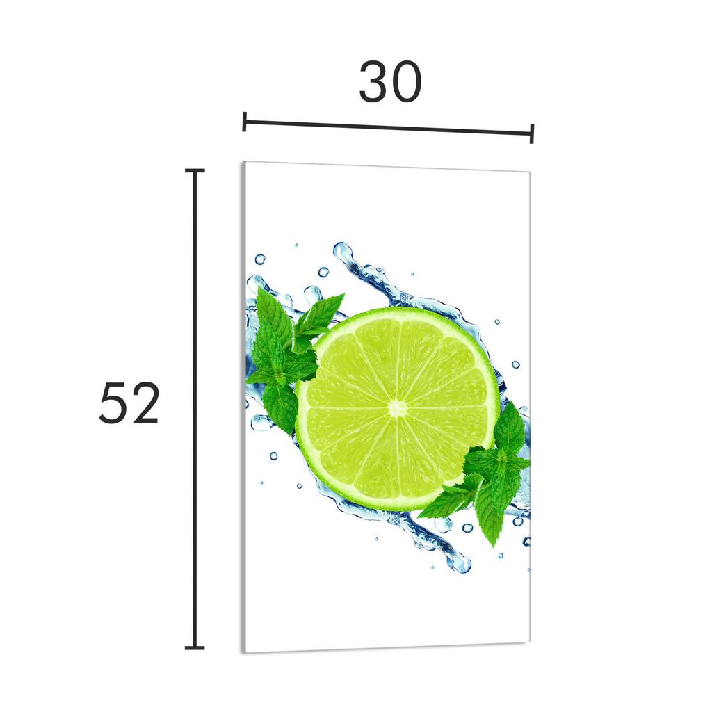 SZKLANA DESKA DO KROJENIA 30x52 Limonka