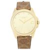 Watch GRASON Signature C Canvas 36mm Yellow Gold Dial Quartz Watch 14504111 Brown [Coach] Women's [Item]
