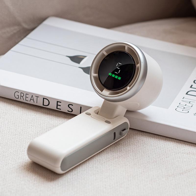 2025 Summer Fan Hand-held Folding High-speed Turbo Fan New Hanging Neck Outdoor Fan Desktop Portable LED Adjustment Student Fans