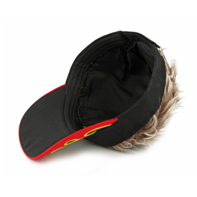 Autumn Winter Hat Men Women Wig Hat Funny Hat Cap Embroidered Flame Baseball Cap