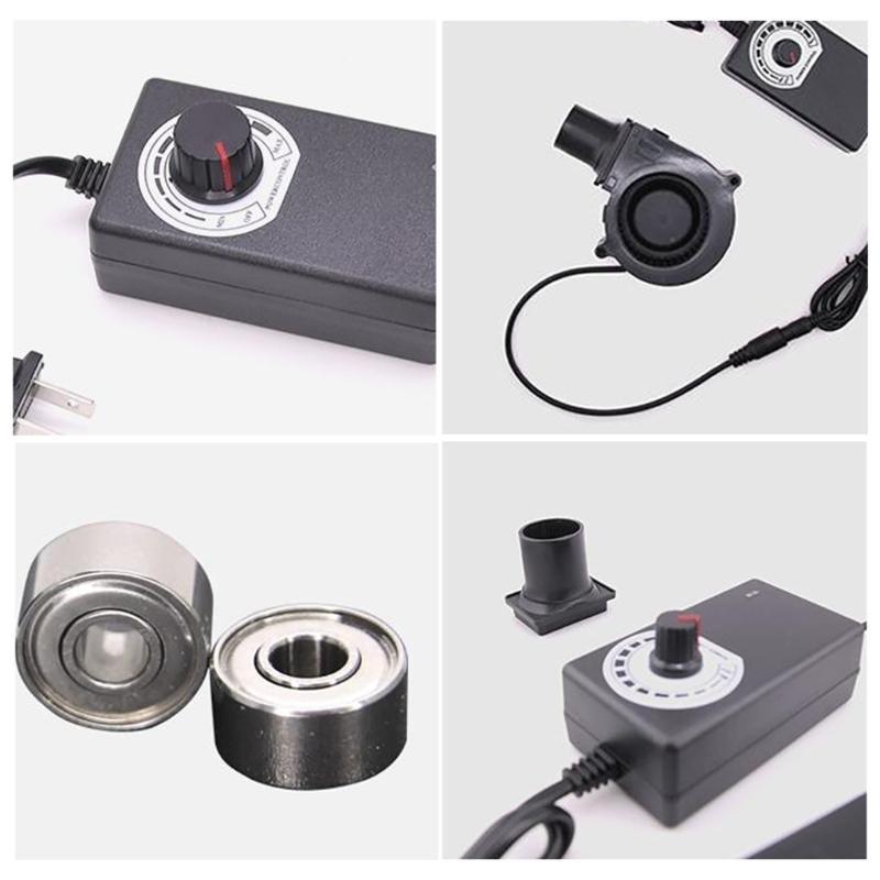 Вентилятор для розжига угля BBQ 12В 3600 об/мин с регулируемой скоростью, центробежный, для кемпинга, на открытом воздухе, для быстрого розжига угля, приготовления пищи