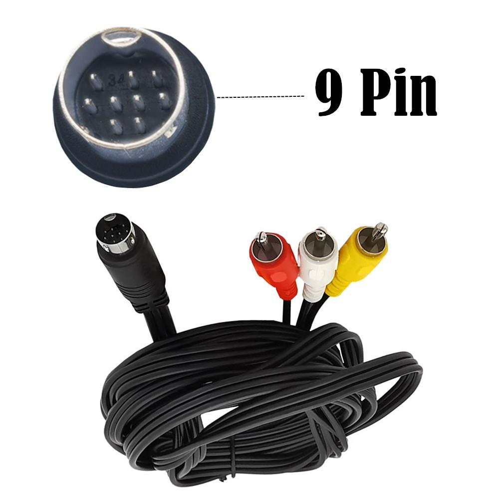 Mini Din 9pin to 3RCA Audio Video AV Cable for Sega Genesis 2 3 Game Connection Adapter Cord Wire For SEGA Genesis II/III Game 5
