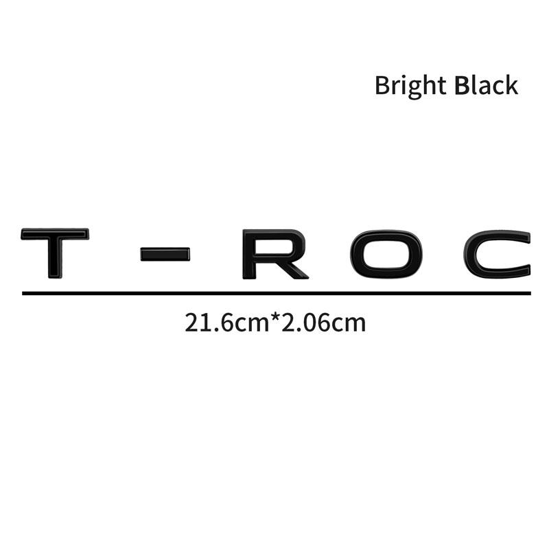 Авто-Стайлинг 3D ABS Пластик TROC T-ROC Логотип Боковое Крыло Автомобиля Задний Багажник Шильдик Значок Наклейка Декорация Авто Аксессуары