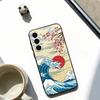 Great Wave Kanagawa Anime Phone Case For Samsung Galaxy A73,A72,A71,A70,A53,A52,A51,Soft Silicone Black Cover