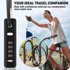 Cable Lock with Combination, Keyless Combination Lock with 12" Steel Rope, Retractable Cable Ski Lock with 4-Digit Password for Bicycle, Fence,