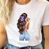 Women T-shirts Female T Tee Cartoon Clothes Short Sleeve Casual Travel Happy Time Cute Shirt Fashion Lady Graphic Tshirt Top