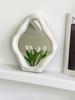 Irregular vintage dresser mirror high color French makeup mirror bedroom desktop decorative ornaments