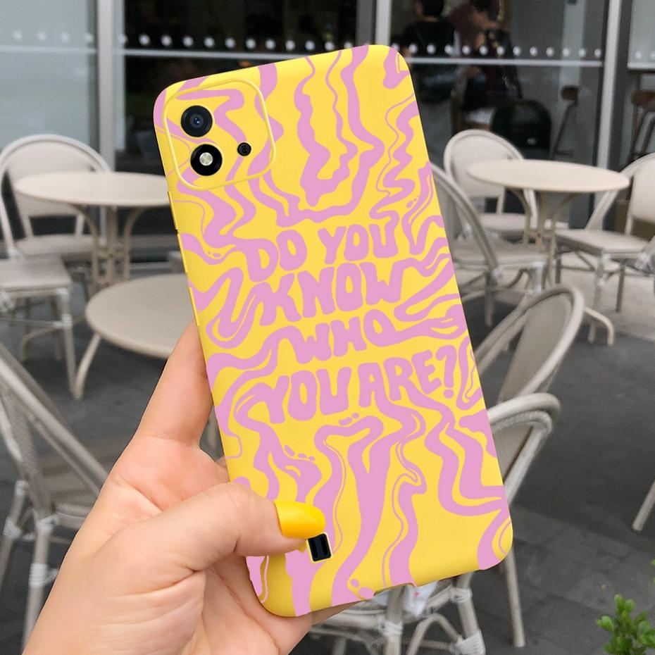 Красивый узор Чехол для телефона Для Realme C11 2021 C 11 2020 RMX2185 Макарон Силиконовые Мягкие Чехлы Обложка Для Realme C11 (2021) RMX3231
