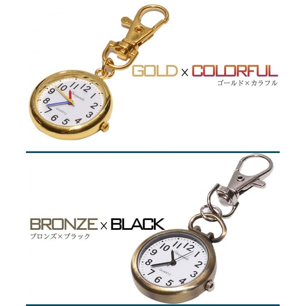 Prendre Медсестра Часы Карманные Часы Брелок Nasukan Простой Рюкзак Сумка Карманная Школьная Сумка (Серебро x Черный) PR-NASUKA-WATCH-SV