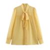 Весна 2025 Женская рубашка в европейском и американском стиле, двухцветная, легкая, с длинным рукавом
