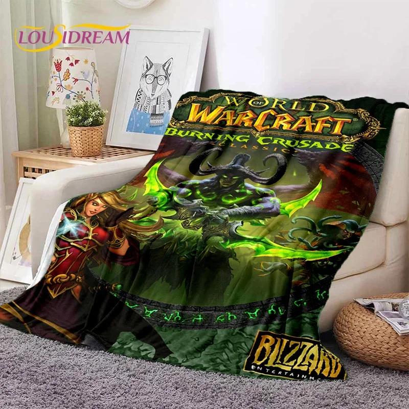 ВАУ, World of Warcraft Охотник на демонов, Король-лич Игровое фланелевое одеяло для кроватей Спальни Дивана Пикника, Плед для Отдыха на Открытом воздухе 013