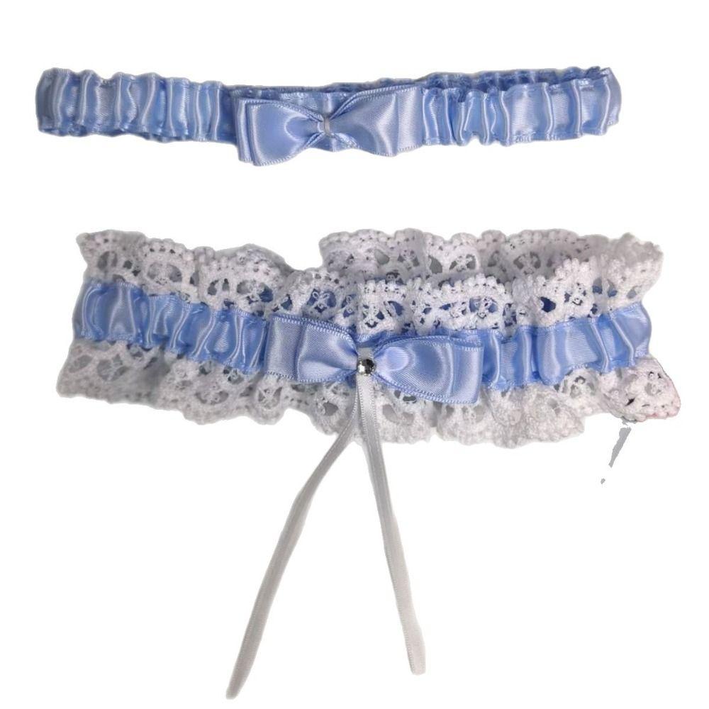 Bowknot Lolita Leg Rings Set Ruffled Lace Thigh Ring Clothing Accessories Bride Garter Belt Women