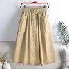 Skirt Women Summer Casual Versatile Elastic High Waist Loose Bustier Skirt Oversize Stretchy Slim Solid Colour Skirt