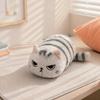 Kawaii Gray Cat Plush Pencil Case Cute Cat Stationery Case Gray Cat Makeup Bag  Back To School