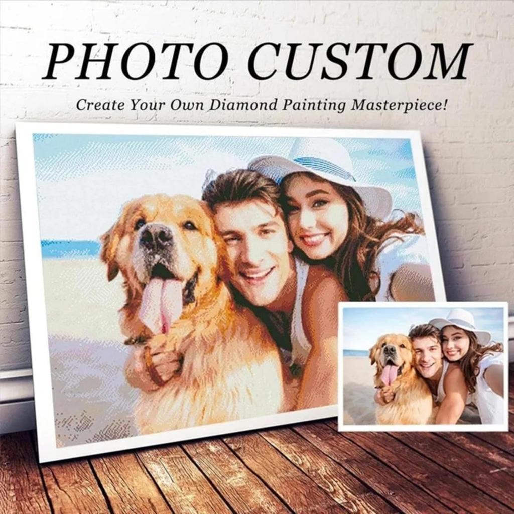 Custom Diamond Painting AB Drill Photo DIY 5D Round Square Full Diamond Mosaic Embroidery Hobby Birthday DIY Velvet Canvas Gift
