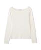 Proportion Body Dressing Boat Neck Rib Knit Sweater In Ecru Women's