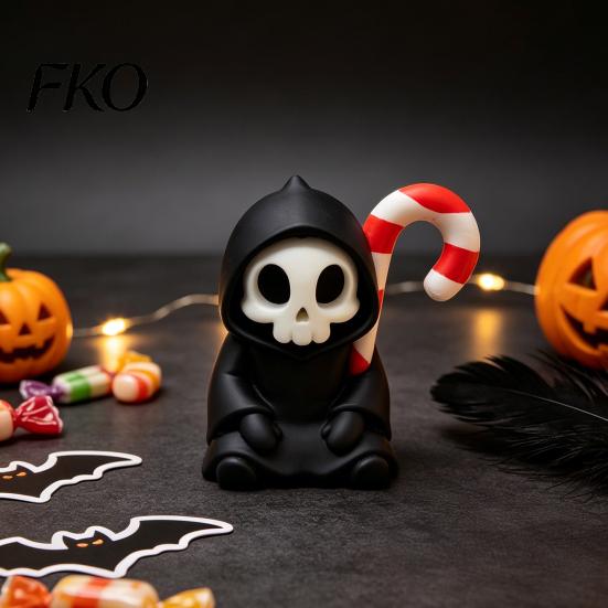 Decorative Collectible Items 9Pcs Grim Reaper Figurines, Cool Skull Skeleton Statues, Gothic Dark Halloween Home Decor Accessories