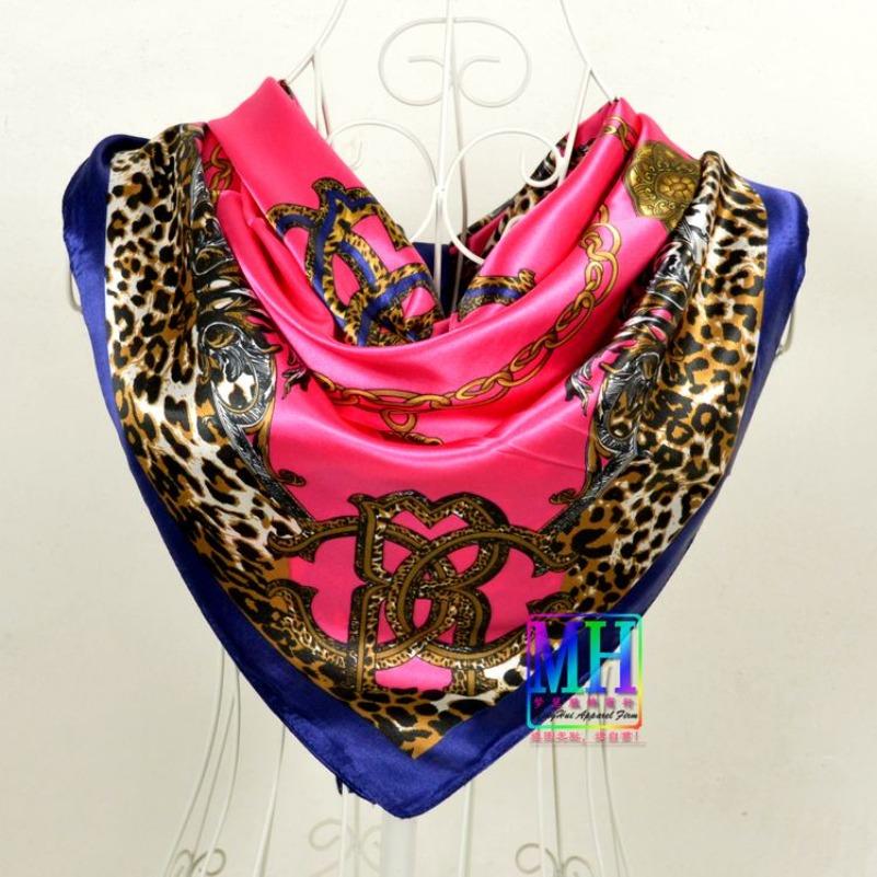 Black Gold Silk Scarves Bufandas Female Scarfs Shawl Fashion Elegant Satin Square Scarves Fall Winter Brand Silk Scarf Hijab