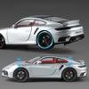 pdbn6 1/24 Porsche 911 Turbo S Diecast Alloy Metal Toy Car Miniature Model Pull Back Sound & Light Doors Openable Collection Gift Boy