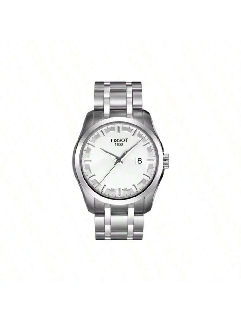Tissot Мужские часы, оснащенные кварцевым механизмом, водонепроницаемостью 100 м и ремешком из нержавеющей стали. модель: T035.410.11.031.00