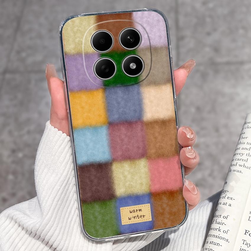 For Redmi Note 15 14 13 Pro Plus 5 5A 4 4X Phone Case Chinese Style Red-Crowned Crane Patterns Transparent TPU Shockproof Casing For Redmi Soft Covers