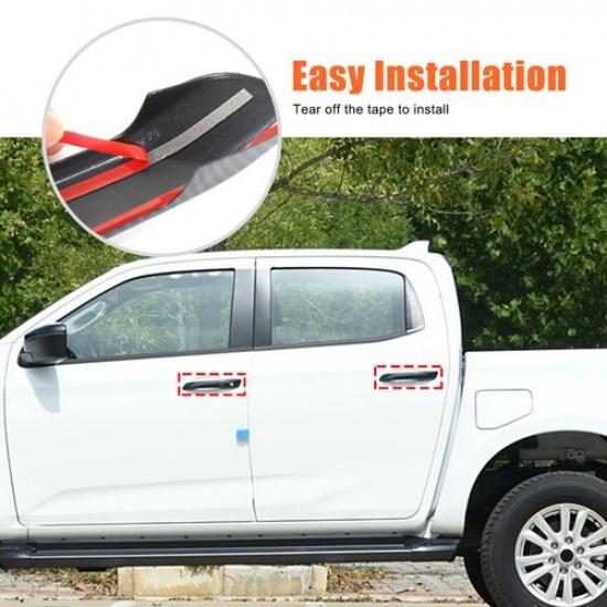 Carbon Fiber ABS Outer Door Handle Sticker Trim For Mazda BT50 +/Isuzu D-MAX
