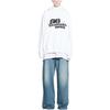 Balenciaga Худи с капюшоном большого размера с ручным рисунком и иконкой Bb Белый/Черный 620947TNVQ19040