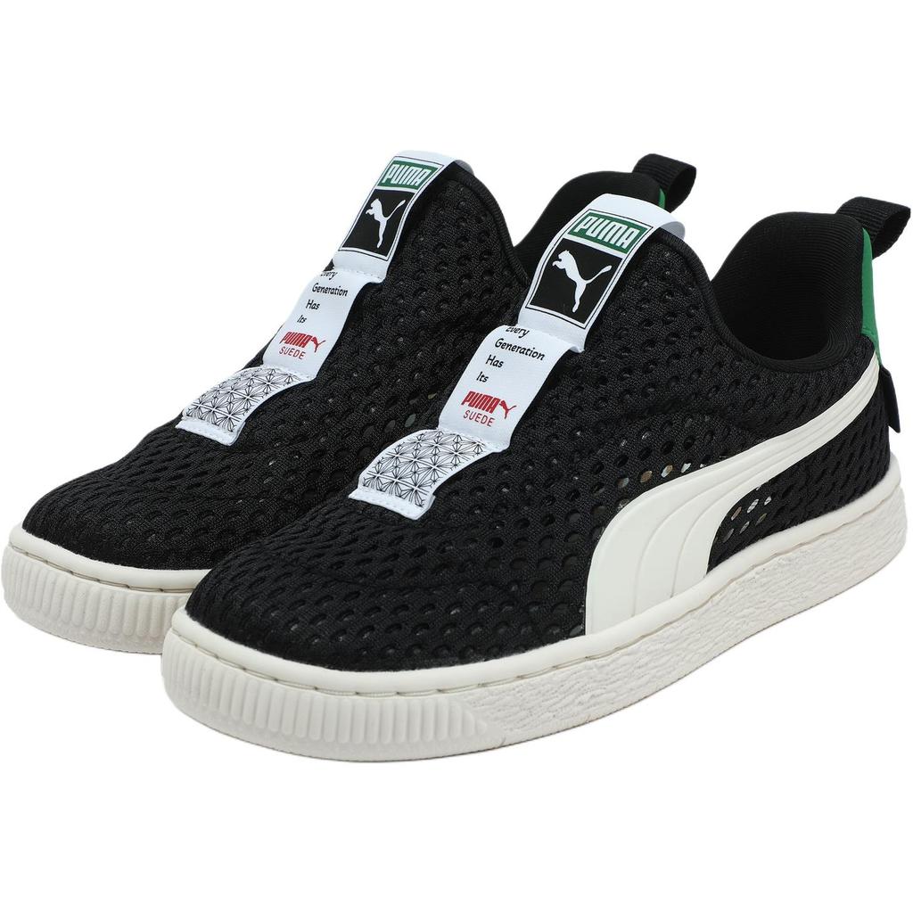 Puma Замша Удобные Классические Простые Универсальные Повседневные Американский Ретро Модный Тренд Кампус Низкий Верх Повседневная Обувь Детская Повседневная Обувь Черный 401460-03