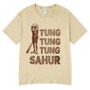 Tung Tung Tung Sahur Funny Italian Brainrot Baseball Bat Meme T-shirt Unisex Clothing Fashion T Shirts Unisex Summer O-Neck T Shirt